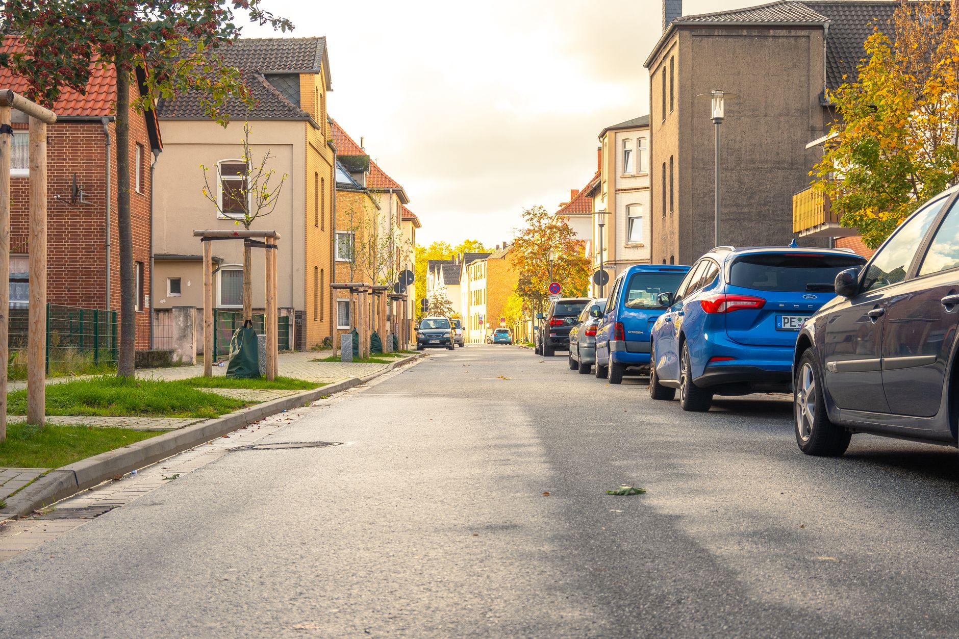 Verkehrsversuch Andreasviertel: verkehrsberuhigte Quartiersstraße mit Radfahrenden und Aufenthaltsflächen